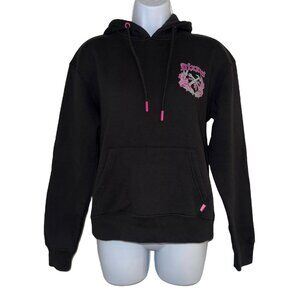 Rare Dixxon Flannel Sweatshirt Womens XS Black Pink Strength Unity Trade Mack